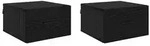 vidaXL Nachttisch 2 pcs Schwarz Eichen-Optik 35 x 35 x 20 cm