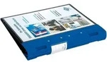 Pr&auml;sentationsordner Ergogrip A4 30mm 4 Ringe schwarz/blau