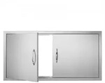 VEVOR Grill-Zugangst&uuml;r, 1067 x 534 mm, Doppelte Au_enk&uuml;chent&uuml;r,...
