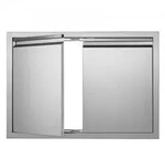 VEVOR Grill-Zugangst&uuml;r, 762 x 532 x 45 mm, Doppelte Au_enk&uuml;chent&uuml;r,