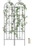 VEVOR Rankhilfe, 221 x 50 cm, 2er-Set rostfreies Metallspalier f&uuml;r Gartenblumen,
