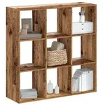 vidaXL B&uuml;cherregal Altholz-Optik 102x32x102 cm Holzwerkstoff
