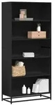 vidaXL B&uuml;cherregal Schwarz 80,5x35x170,5 cm Holzwerkstoff