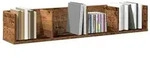 vidaXL CD-Wandregal Altholz-Optik 100x18x18 cm Holzwerkstoff
