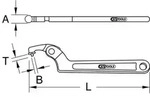 KS Tools 517.1325 Gelenk-Hakenschl&uuml;ssel mit Zapfen, 50-80mm