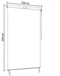 vidaXL Rollo Braun 120 x 250 cm Stoff und Aluminium