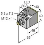 Turck Induktiver Sensor b&uuml;ndig PNP, Wechsler BI20U-CK40-VP4X2-H1141