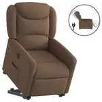 vidaXL Relaxsessel mit Aufstehhilfe Elektrisch Braun Stoff