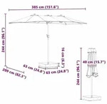 vidaXL Garten-Sonnenschirm Taupe 385 x 209 x 244 cm