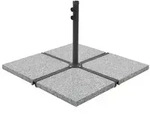 vidaXL Sonnenschirm-Gewichtsplatte Granit 25 kg Quadratisch Grau