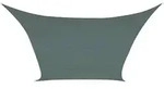 Perel Sonnensegel, wasserabweisend, 2 x 3 m, 160 g/m2, Polyester, Rechteck, Gr&uuml;ngrau