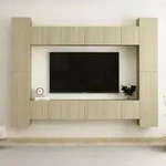 vidaXL 10-tlg. TV-Schrank-Set Sonoma-Eiche Holzwerkstoff
