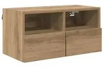 vidaXL TV-Wandschrank Artisan-Eiche 60 x 30 x 30 cm Holzwerkstoff
