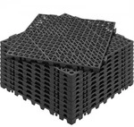 VEVOR Ineinandergreifende Fliesen 12 Stk. Bodenfliesen Drainage-Bodenfliesen,