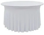vidaXL 2 St&uuml;ck Stretch-Tischdecken mit Rand Wei&szlig; 180 x 74 cm