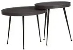 vidaXL Couchtisch 2 Stk. Schwarz Holzwerkstoff