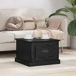 vidaXL Couchtisch Schwarz Eichen-Optik 50 x 50 x 35 cm Holzwerkstoff