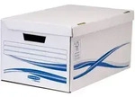 Klappdeckelbox Maxi Bankers Box Basic 350x260x350mm wei&szlig;/blau 10 St&uuml;ck