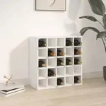 vidaXL Weinregal Wei&szlig; 56x25x56 cm Massivholz Kiefer