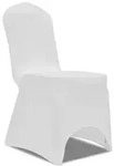 vidaXL Stretch-Stuhlhussen 100 Stk. Wei&szlig;