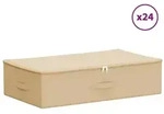 vidaXL Aufbewahrungsbox 24 pcs Creme 70 x 40 x 18 cm Vliesstoff