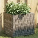 vidaXL Pflanzk&uuml;bel Grau 36x30x32 cm Poly Rattan