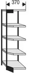 B&uuml;ro-Regal Progress 2000 Eckfeld HxBxT 1900x670x/505x300mm 5 B&ouml;den silber