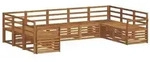 vidaXL Sofagarnituren 9 pcs Natur Massivholz Akazie