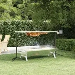 vidaXL Automatischer Grillspie&szlig; mit Motor Edelstahl 150x46,5x82,5 cm