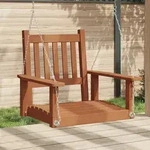 vidaXL Garten-H&auml;ngestuhl mit Metallketten Braun Massivholz Tanne