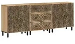 vidaXL Beistellschr&auml;nke 3 Stk. 60x33x75 cm Massivholz Mango