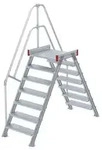 Euroline 512 &Uuml;bergang 60&deg; 800mm Stufenbreite 2x7 Stufen Alu gerieft