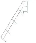 Treppe mit Plattform 45&deg; zweiter Handlauf f&uuml;r 12 Stufen Neigung 45&deg;
