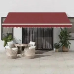 vidaXL Markise Manuell Weinrot 450x350 cm