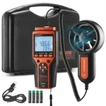 VEVOR 4 in 1 Anemometer 100,8MPH Luftgeschwindigkeitsmesser 168x75x36mm...