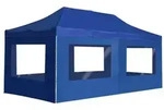 vidaXL Profi-Partyzelt Faltbar mit W&auml;nden Aluminium 6&times;3m Blau