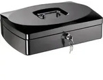 Geldkassette Stahlblech mit Schloss 330x235x90mm schwarz