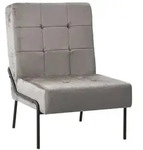 vidaXL Relaxstuhl 65x79x87 cm Hellgrau Samt