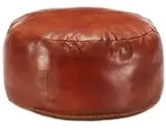 vidaXL Pouf Hellbraun 60 x 30 cm Echtes Ziegenleder