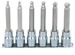 "KS Tools 918.1665 1/2" CHROMEplus Bit-Stecknuss-Satz Innen6kant, Kugelkopf, 6-tl"