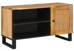 vidaXL TV-Schr&auml;nk mit Speicher Braun 80 x 33 x 46 cm Massivholz Mango