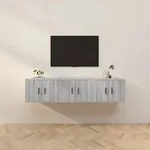 vidaXL TV-Wandschr&auml;nke 3 Stk. Grau Sonoma 57x34,5x40 cm