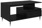 vidaXL Couchtisch Schwarz Eichen-Optik 90 x 49 x 45 cm Holzwerkstoff