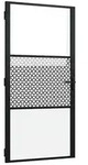 vidaXL Glast&uuml;r Schwarz 102,5 x 3,5 x 201,5 cm Aluminium