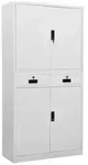 vidaXL B&uuml;roschrank Hellgrau 90x40x180 cm Stahl