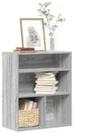 vidaXL B&uuml;cherregal Grau Sonoma 60x30x71,5 cm Holzwerkstoff