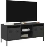 vidaXL TV-Schrank Schwarz 101,5x39x43,5 cm Kaltgewalzter Stahl