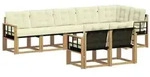 vidaXL Outdoor-Sofagarnitur mit Kissen 8 pcs Wei&szlig; und Creme