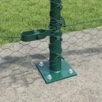 vidaXL Zaunpfosten Gr&uuml;n 50 x 0,5 m (25 mm Maschen) Stahl und PVC
