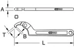 KS Tools 517.1320 Gelenk-Hakenschl&uuml;ssel mit Nase, 120-180 mm
